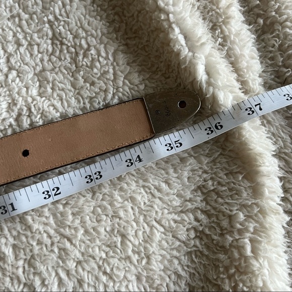 Brighton brown leather croco belt silver hardware M - Picture 4 of 8